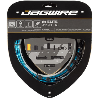 Jagwire 2 X Elite Link Shift Kit-Celeste-New22 Freno Adulto Unisex, Secondo Modello