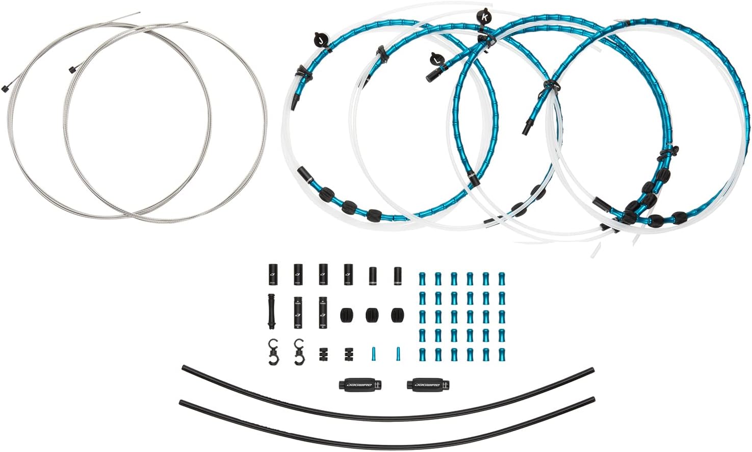 Jagwire 2 X Elite Link Shift Kit-Celeste-New22 Freno Adulto Unisex, Secondo Modello