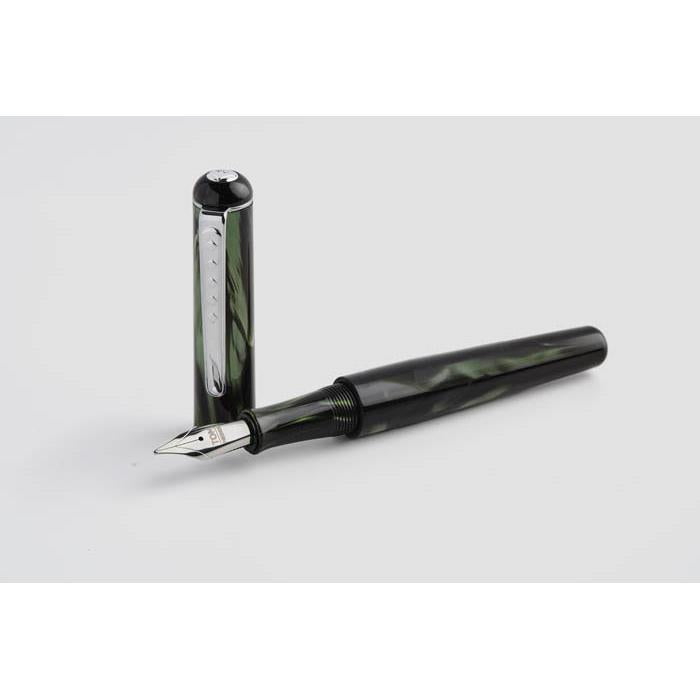 Tom Hessin Charles Collection Highland Green Iridium Nib Broad