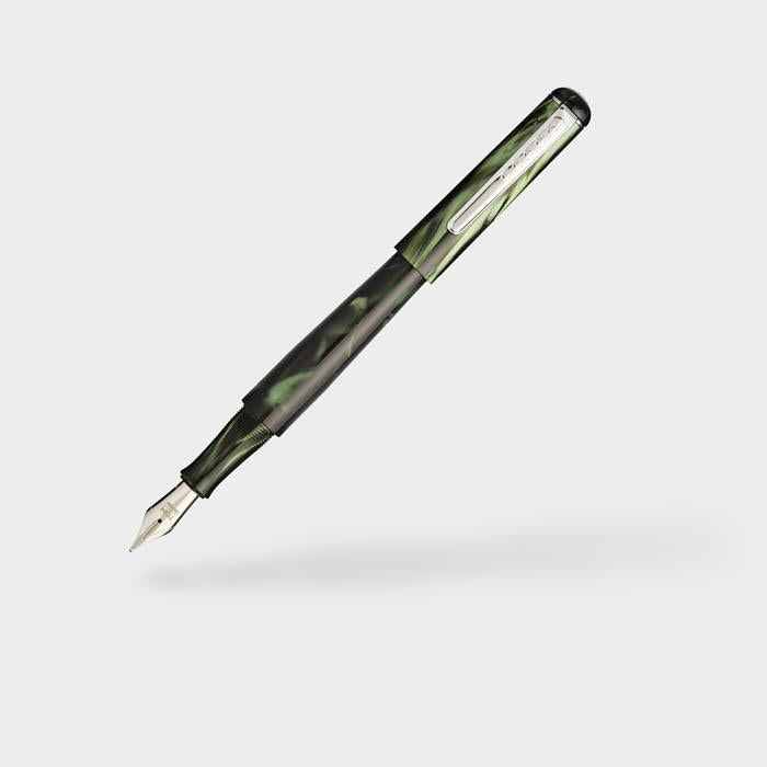 Tom Hessin Charles Collection Highland Green Extra Fine Flex Nib