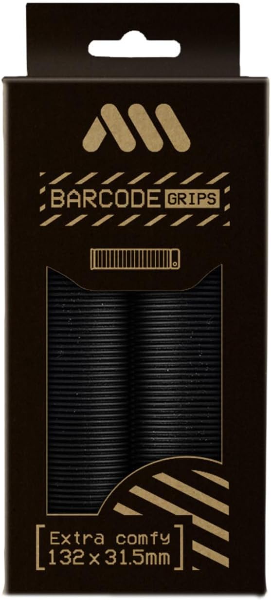 MTB Griffe AMS Barcode – Lenkergriffe mit Lock-On System – klassischer Komfort ohne Handschuhe – ideal für Trail, Dirt Jump und Freeride