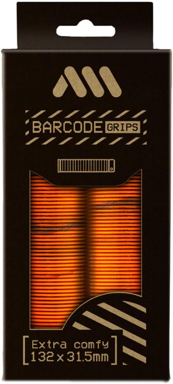 MTB Griffe AMS Barcode – Lenkergriffe mit Lock-On System – klassischer Komfort ohne Handschuhe – ideal für Trail, Dirt Jump und Freeride