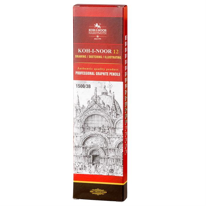 Koh I Noor graphite pencils 1500 3B - pack of 12 pencils