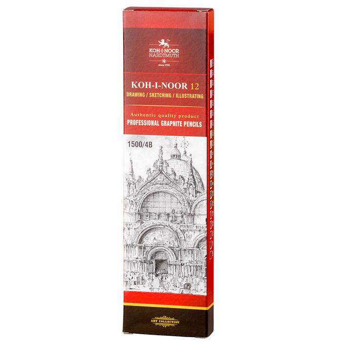 Koh I Noor graphite pencils 1500 4B - pack of 12 pencils