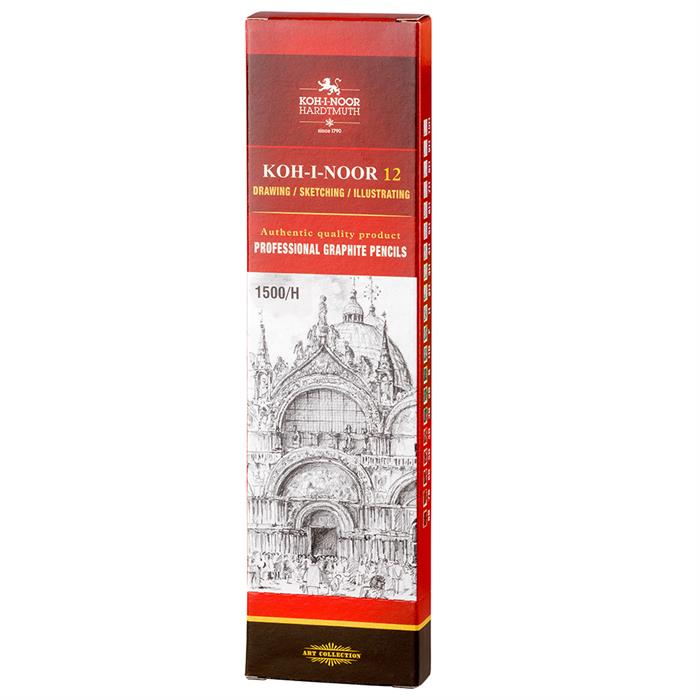 Koh I Noor graphite pencils 1500 H - pack of 12 pencils