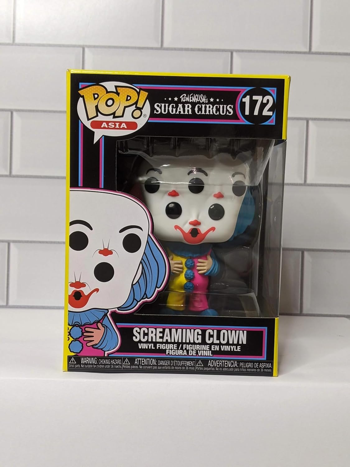 POP Asia: Ron English - Blacklight Sugar Circus Screaming Clown (MMC Mindstyle Mission Control China Release