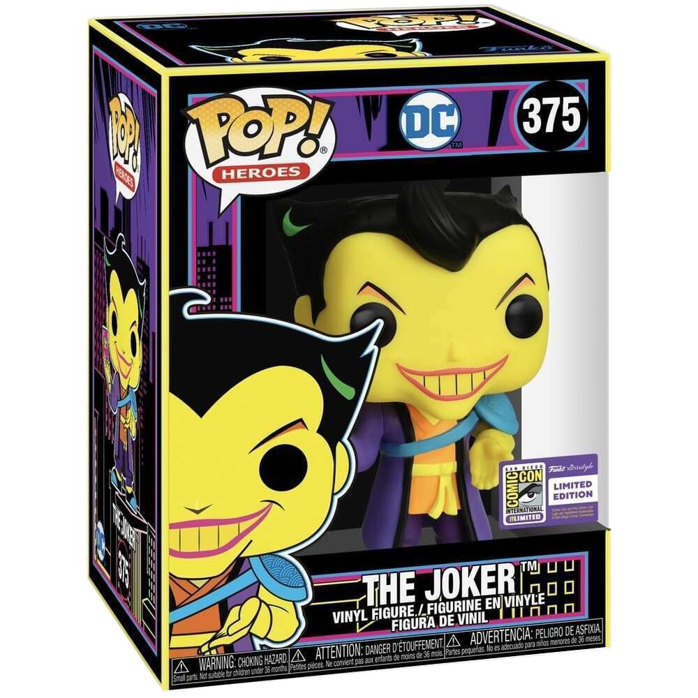 Funko Pop Asia SDCC Stickered The Joker Black Light Esclusiva