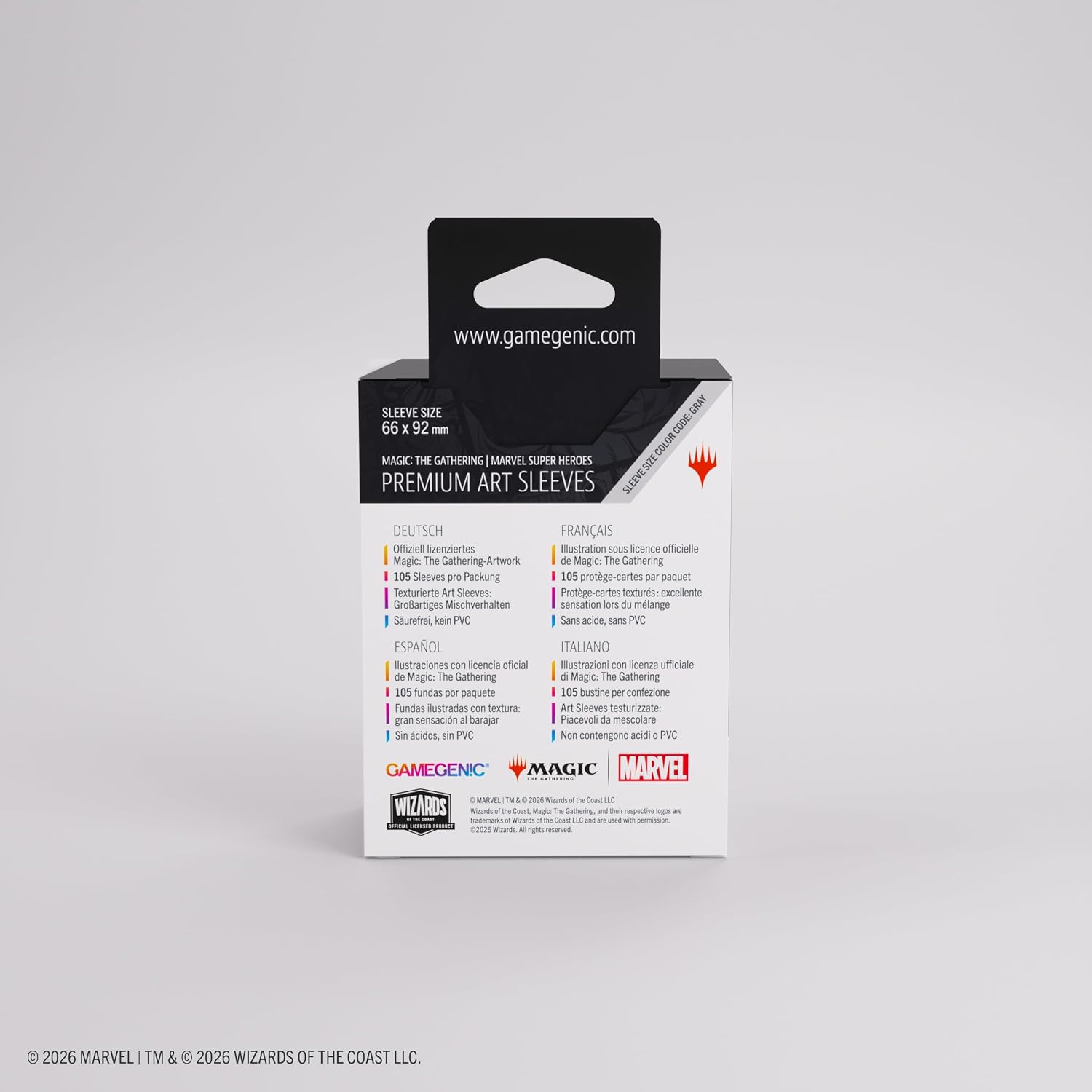 Gamegenic | Magic: The Gathering | Marvel Super Heroes Premium Art Sleeves - Black Panther | Trading Card Game Accessory | Ages 13+