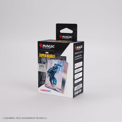 Gamegenic | Magic: The Gathering | Marvel Super Heroes Premium Art Sleeves - Black Panther | Trading Card Game Accessory | Ages 13+