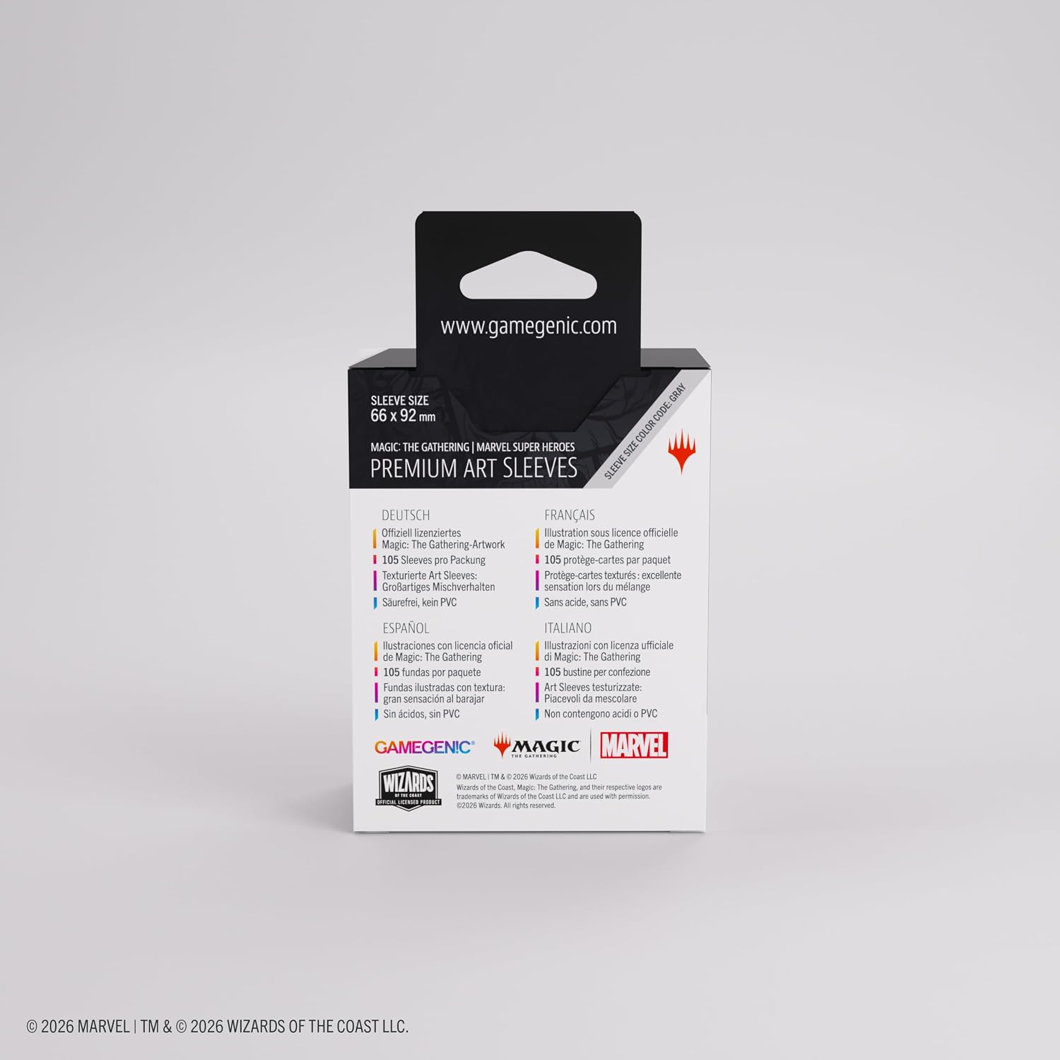 Gamegenic | Magic: The Gathering | Marvel Super Heroes Premium Art Sleeves - The Fantastic Four | Trading Card Game Accessory | Ages 13+