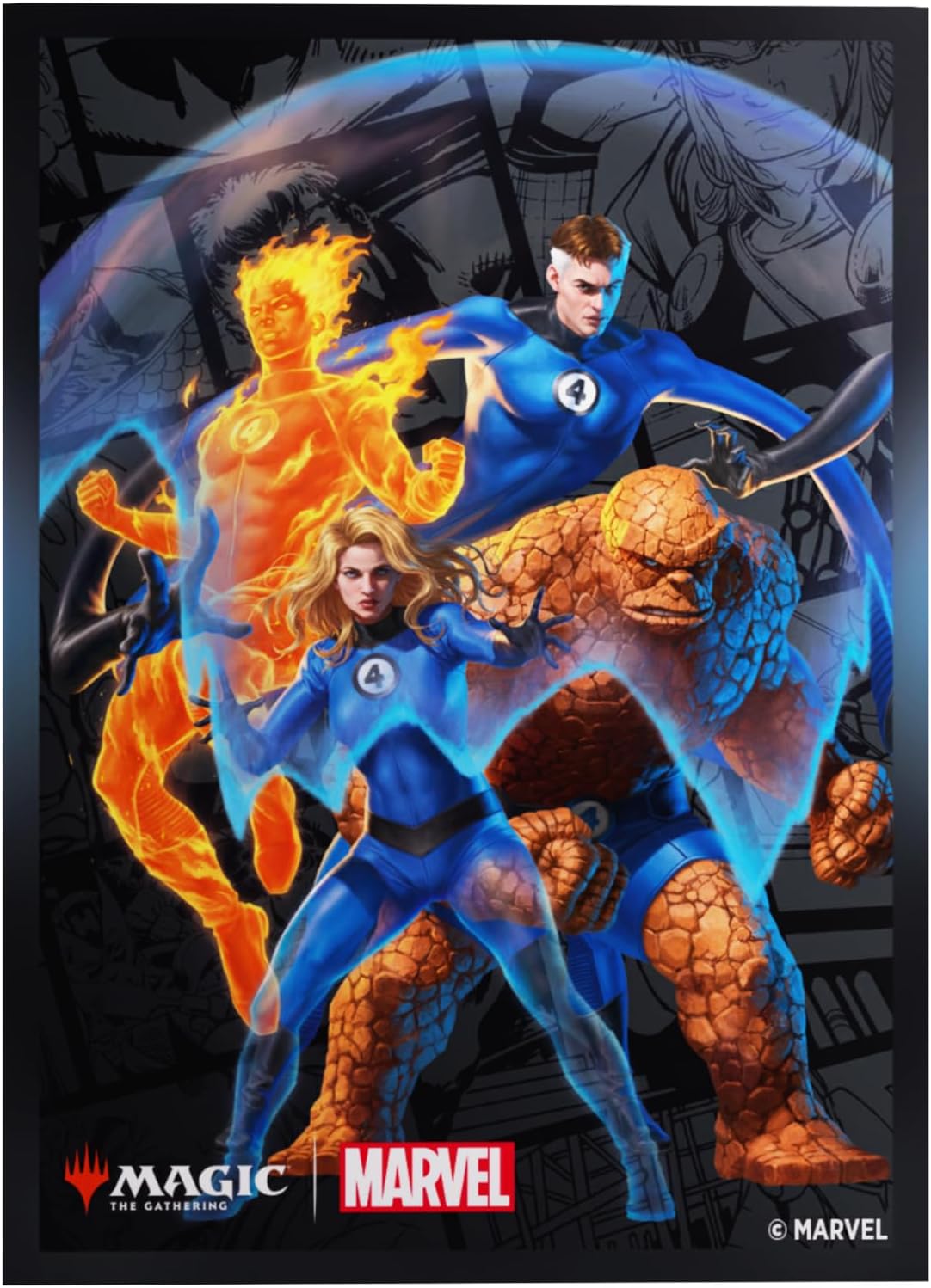 Gamegenic | Magic: The Gathering | Marvel Super Heroes Premium Art Sleeves - The Fantastic Four | Trading Card Game Accessory | Ages 13+