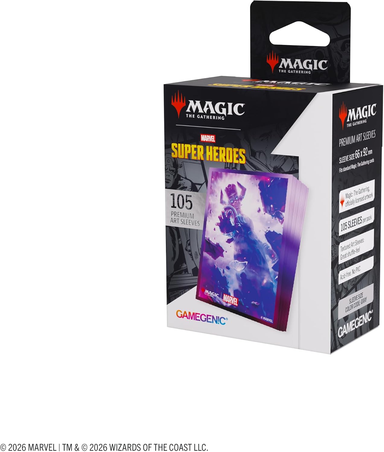 Gamegenic | Magic: The Gathering | Marvel Super Heroes Premium Art Sleeves - Galactus Token | Trading Card Game Accessory | Ages 13+