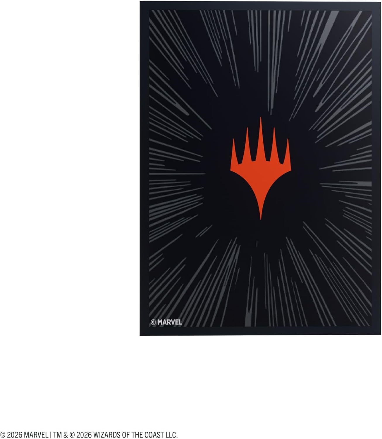 Gamegenic | Magic: The Gathering | Double Sleeving 100 | Comic Burst Black | Magic: The Gathering | Marvel Super Heroes Premium Double Sleeving Pack 100 - Comic Burst Black