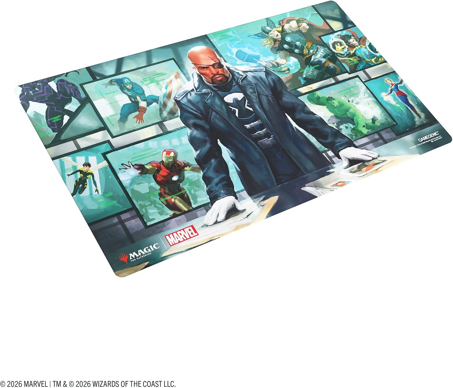 Gamegenic | Magic: The Gathering | Marvel Super Heroes Prime Playmat - Director Nick Fury | Trading Card Game Accessory |Ages 13+