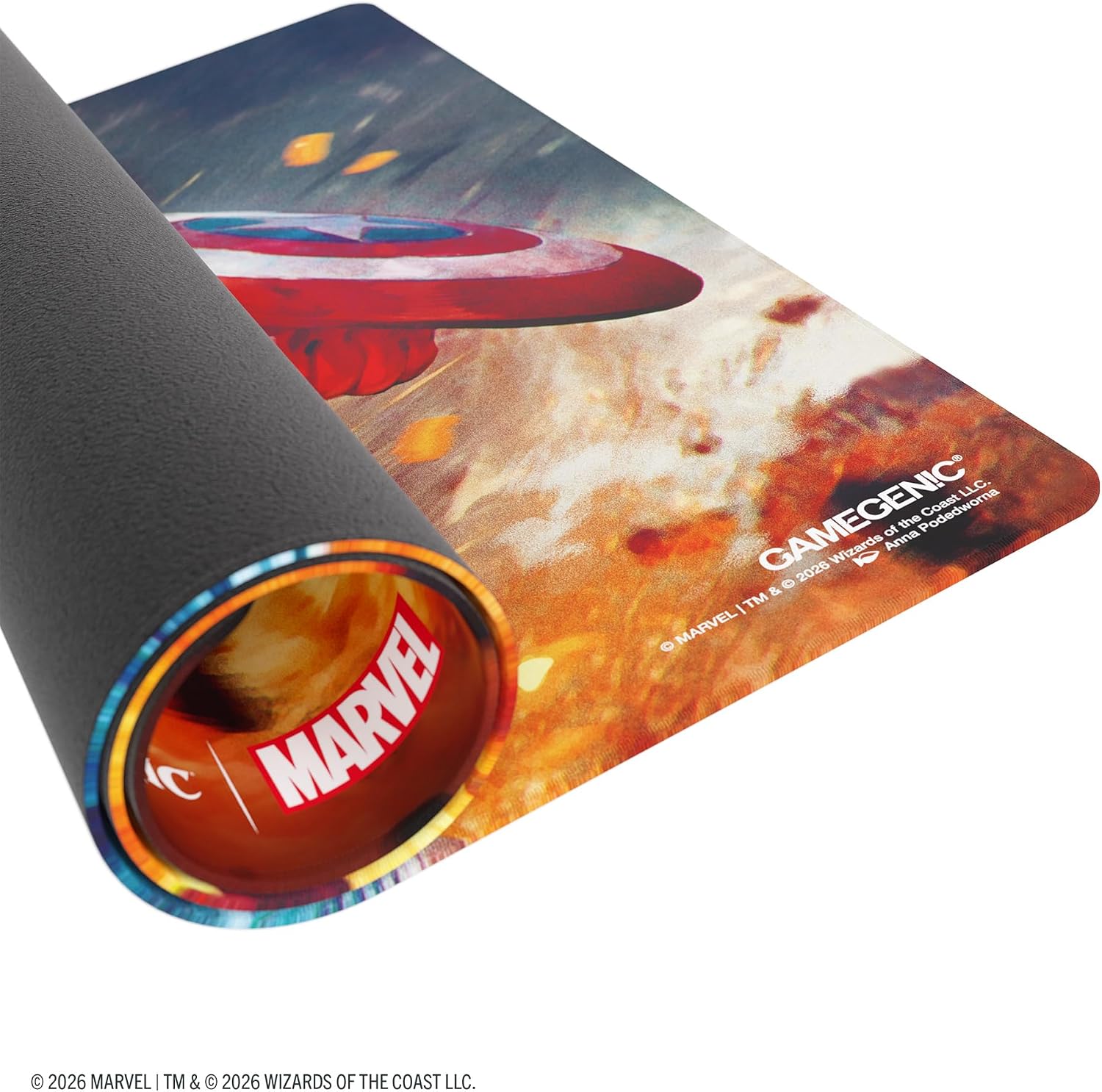 Gamegenic | Magic: The Gathering | Marvel Super Heroes Prime Playmat - Captain America, Super-Soldier | Trading Card Game Accessory | Ages 13+
