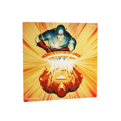 Gamegenic | Magic: The Gathering | 2P Playmat | Iron Man/Captain America | Gamegenic | Magic: The Gathering | Marvel Super Heroes Prime 2-Player Playmat | Iron Man/Captain America