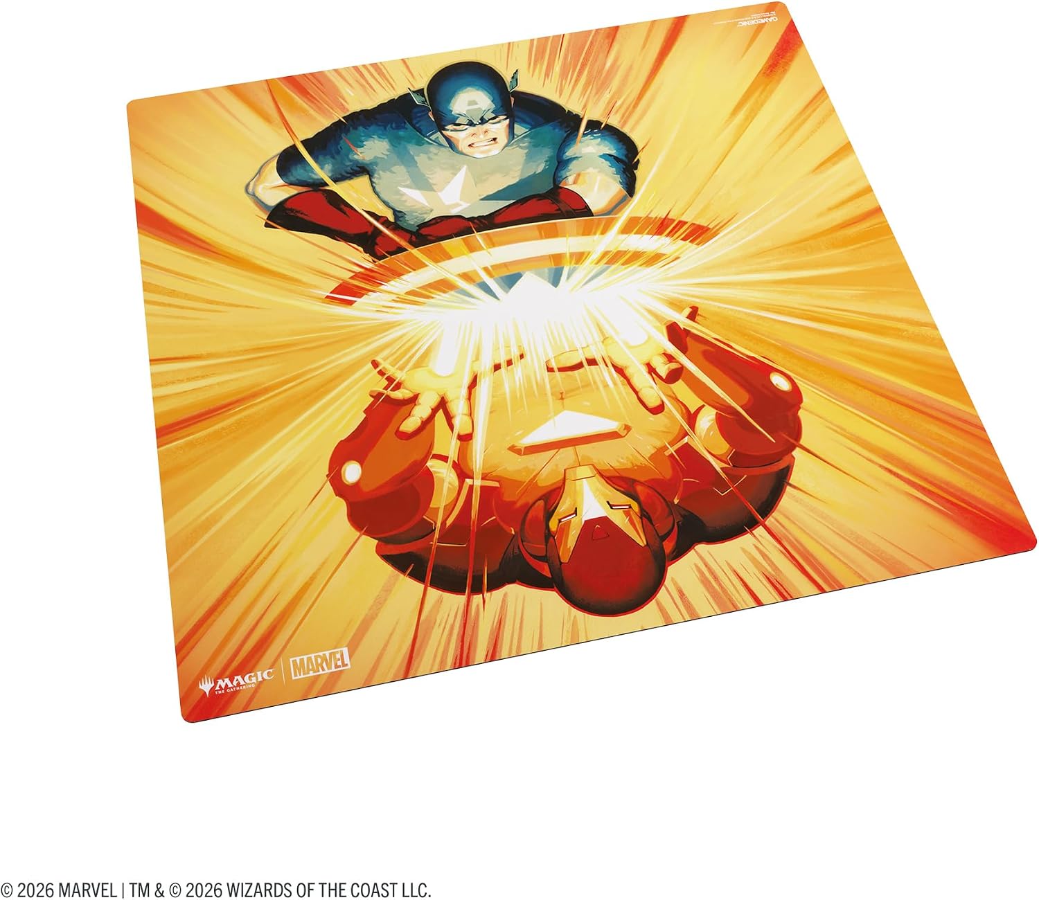 Gamegenic | Magic: The Gathering | 2P Playmat | Iron Man/Captain America | Gamegenic | Magic: The Gathering | Marvel Super Heroes Prime 2-Player Playmat | Iron Man/Captain America