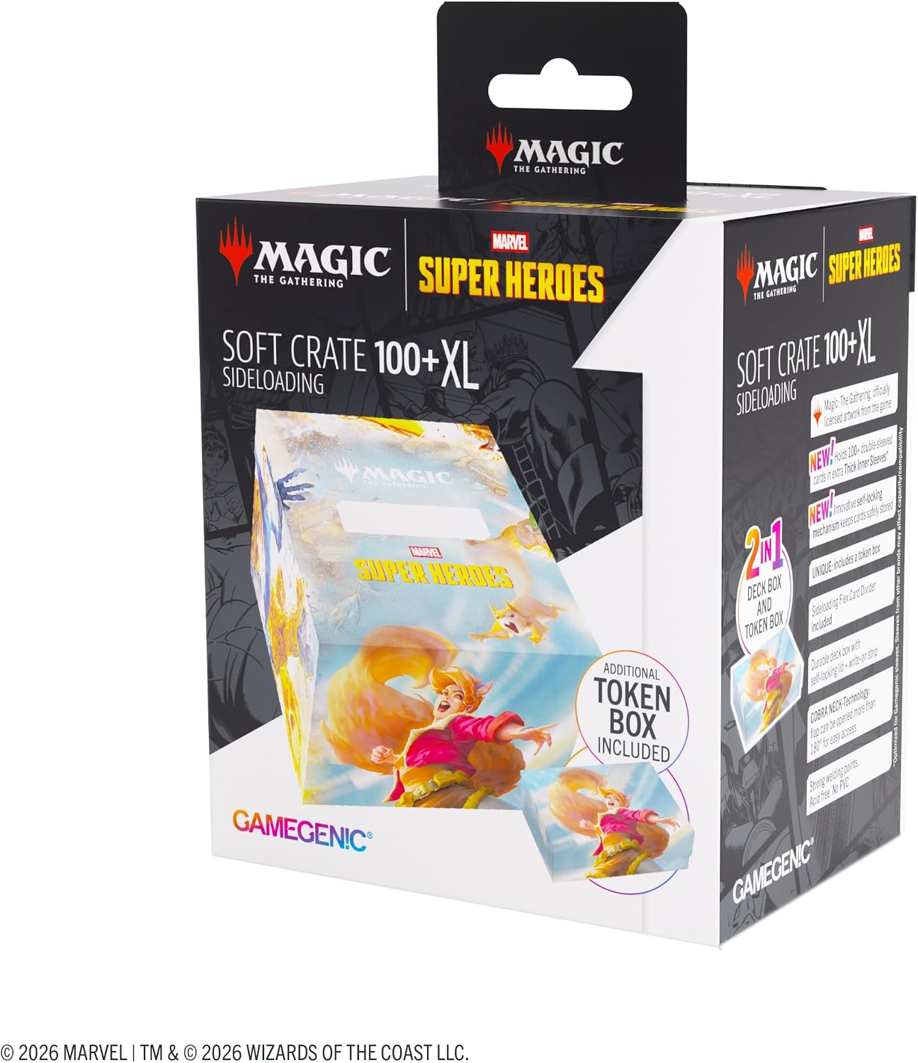 Gamegenic | Magic: The Gathering | Marvel Super Heroes Soft Crate 100+ XL Sideloading - The Fantastic Four/Go Nuts! | Trading Card Game Accessory | Ages 13+