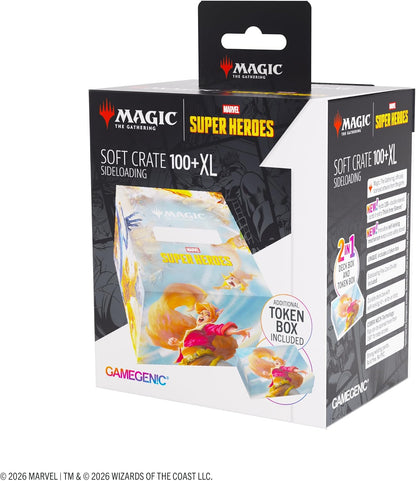 Gamegenic | Magic: The Gathering | Marvel Super Heroes Soft Crate 100+ XL Sideloading - The Fantastic Four/Go Nuts! | Trading Card Game Accessory | Ages 13+