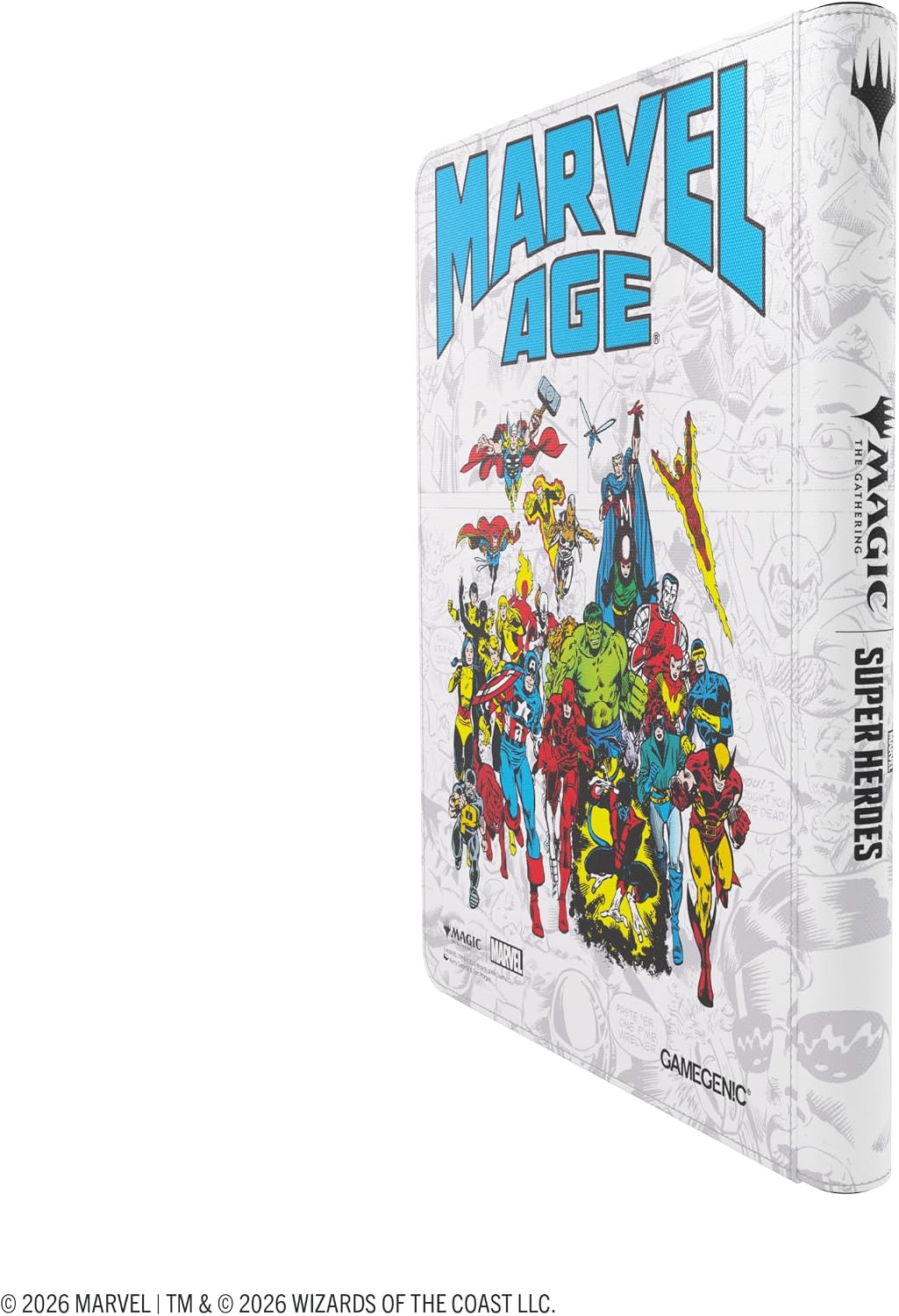 Gamegenic | Magic: The Gathering | Marvel Super Heroes Zip-Up Album 18-Pocket - Marvel Age | Trading Card Game Accessory | Ages 13+