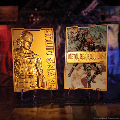 FaNaTtik Metal Gear Solid - Lingotto a serpente placcato oro 24 carati, con licenza ufficiale ed edizione limitata (2.001 in tutto il mondo) con numerazione individuale