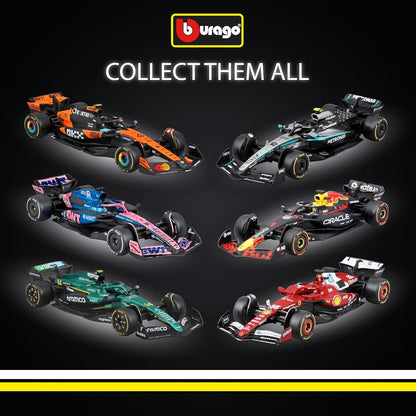 Bburago - F1 Mercedes-AMG W16 2025#63 Russell, 1:43 Scale Diecast Car with Authentic Details, F1 Mercedes Replica, Silver/Black Livery, Official Licence, Recommended Age 3+ Years