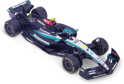 Bburago - F1 Mercedes-AMG W16 2025#63 Russell, 1:43 Scale Diecast Car with Authentic Details, F1 Mercedes Replica, Silver/Black Livery, Official Licence, Recommended Age 3+ Years