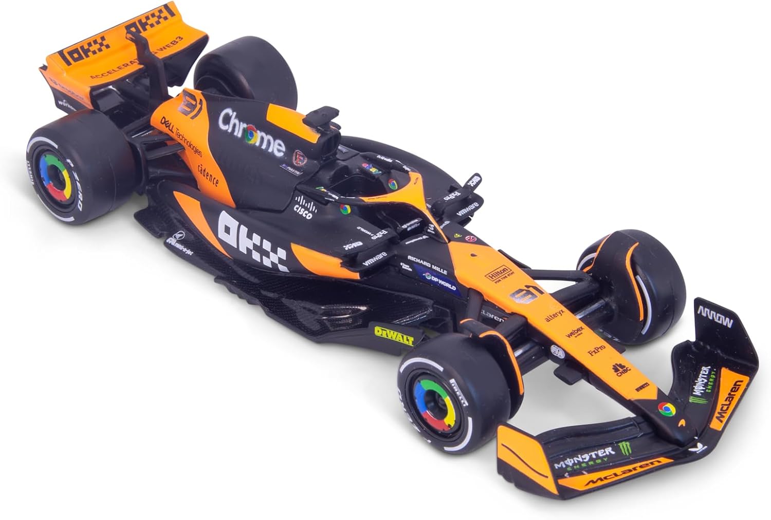 Bburago F1 Formula 1MCLAREN MCL38 (2024) - PIASTRI - 1:43 cale - Incredibly Detailed Die-Cast Replica Collectible Race Car Model, Multiple Colours