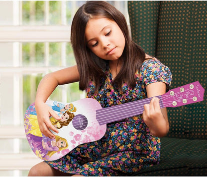 Lexibook, Disney Princess, My First Guitar for children, 6 nylon strings, 21" long, guide included, pink, K200DP
