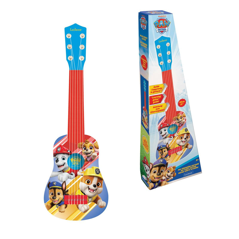 Lexibook, La Pat'Patrouille, Ma première Guitare Acoustique, 6 Cordes en Nylon, 53 cm, Guide d'apprentissage Inclus, Bleu/Orange, K200PA