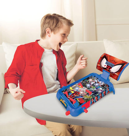 Lexibook JG610SP Marvel Spider-Man elektronisches Flipperspiel, Action-und Reflexspiel für Kinder und Familien, LCD-Bildschirm, Licht-und Soundeffekte, blau/rot