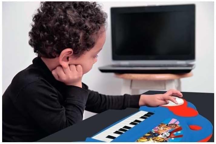 Lexibook, La Pat' Patrouille, Piano électronique pour Enfants avec Effets Lumineux, Microphone, Batterie, Haut-Parleur intégré, mélodies de démonstration, Lecteur DJ, Bleu/Rouge, K704PA