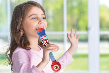 LEXIBOOK, Spider-Man Microphone with Light Tube, Speaker, Melodies, and Sound Effects, MIC90SP