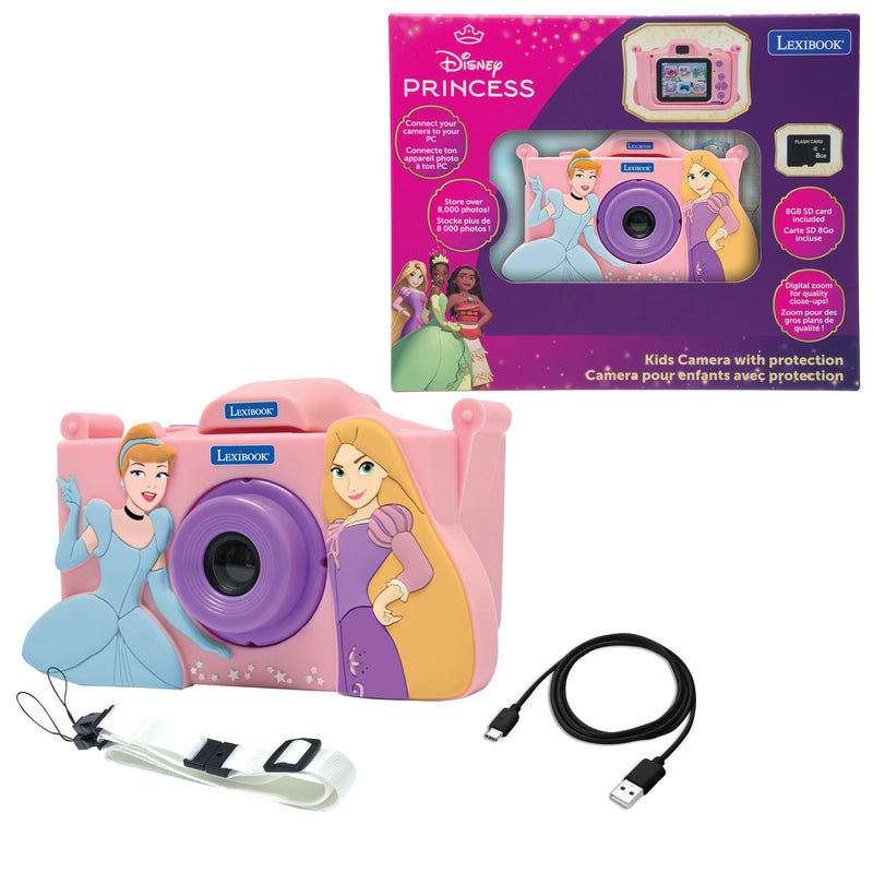 LEXIBOOK, Disney Princesses, Children's Camera with Disney Princesses Protection, Pink, DJ078DP