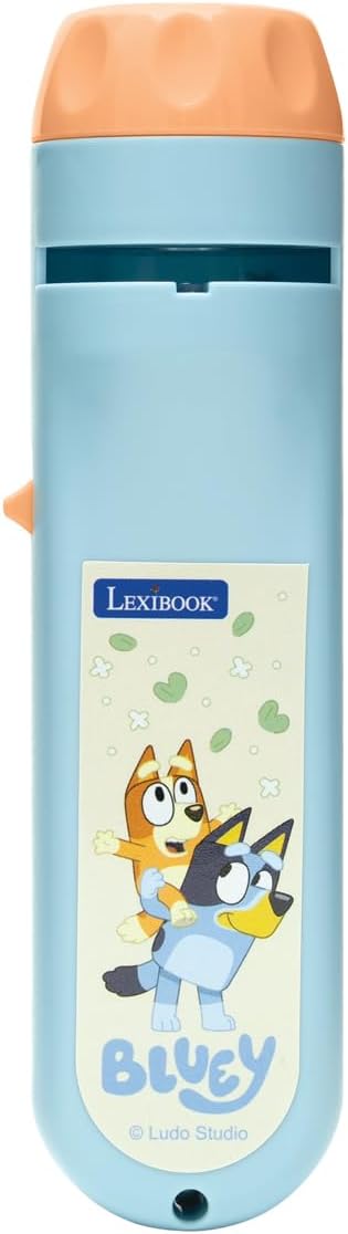 Lexibook, Bluey, Bluey Geschichtenerzähler-Projektor und Taschenlampe, Blau Gelb, LTC050BY