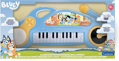 Lexibook, Bluey, Electronic Piano for Children with Light Effects, Blue Yellow, K704BY