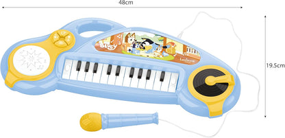 Lexibook, Bluey, Electronic Piano for Children with Light Effects, Blue Yellow, K704BY