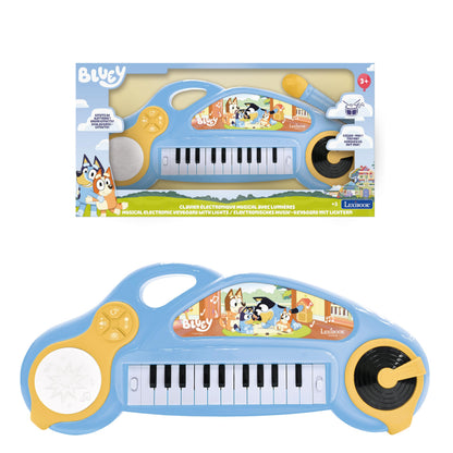 Lexibook, Bluey, Electronic Piano for Children with Light Effects, Blue Yellow, K704BY