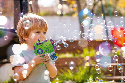 LEXIBOOK, Electronic Bubble Launcher Disney Toy Story, 3D Character Figure, Light and Sound Effects, 100ml Bubble Solution Included, Green/Purple, PRB30TS
