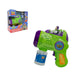 LEXIBOOK, Electronic Bubble Launcher Disney Toy Story, 3D Character Figure, Light and Sound Effects, 100ml Bubble Solution Included, Green/Purple, PRB30TS