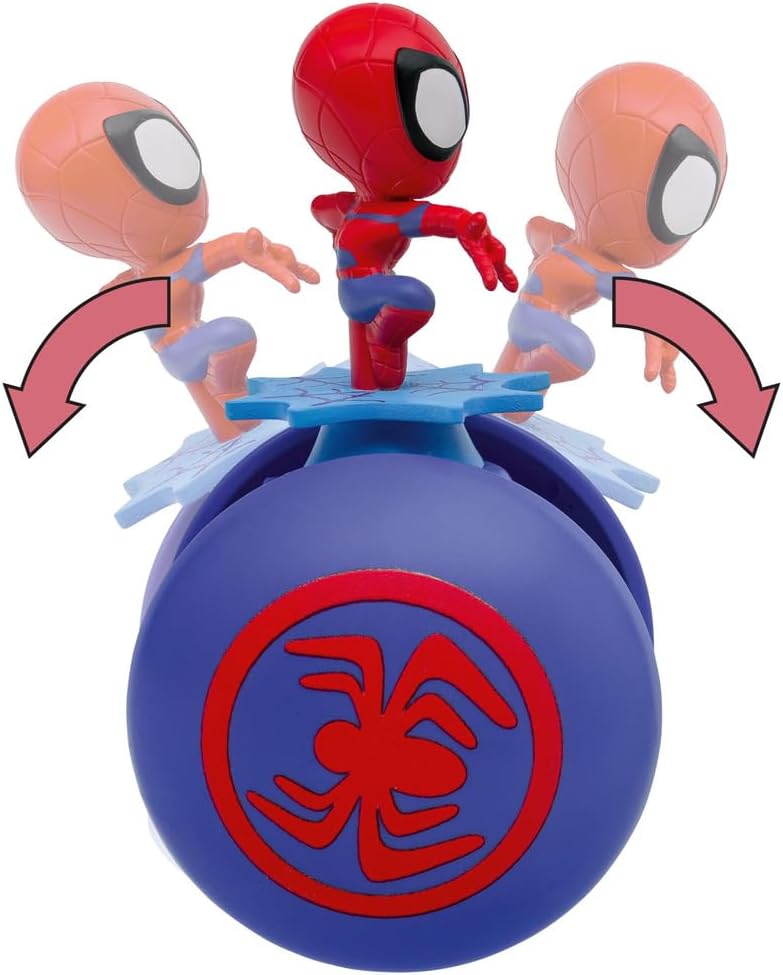 Lexibook, Spidey, Mein gleitender Freund, Perfektes Einrad-Gleichgewicht mit Licht- und Soundeffekten, Aktivierung durch Klatschen oder Schütteln, Ton EIN/aus, 3D Spidey Figur, Rot/Blau, ROB01SP
