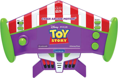 Lexibook, Disney Toy Story, Cyber Arcade Motion® Handheld Console, 50 Games Including 10 Toy Story, Gesture Control, 2.8’’ Color LCD Screen, Adjustable Sound & Brightness, Purple & Green, JL3180TS