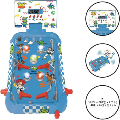 Lexibook, Toy Story, Elektronisches Tisch-Flipper, Digitale Punktanzeige LCD, Geräusche und Lichter, 4 Flipper und 5 Bumper, Verstellbare Ständer, Ball Enthalten, Blau, JG610TS