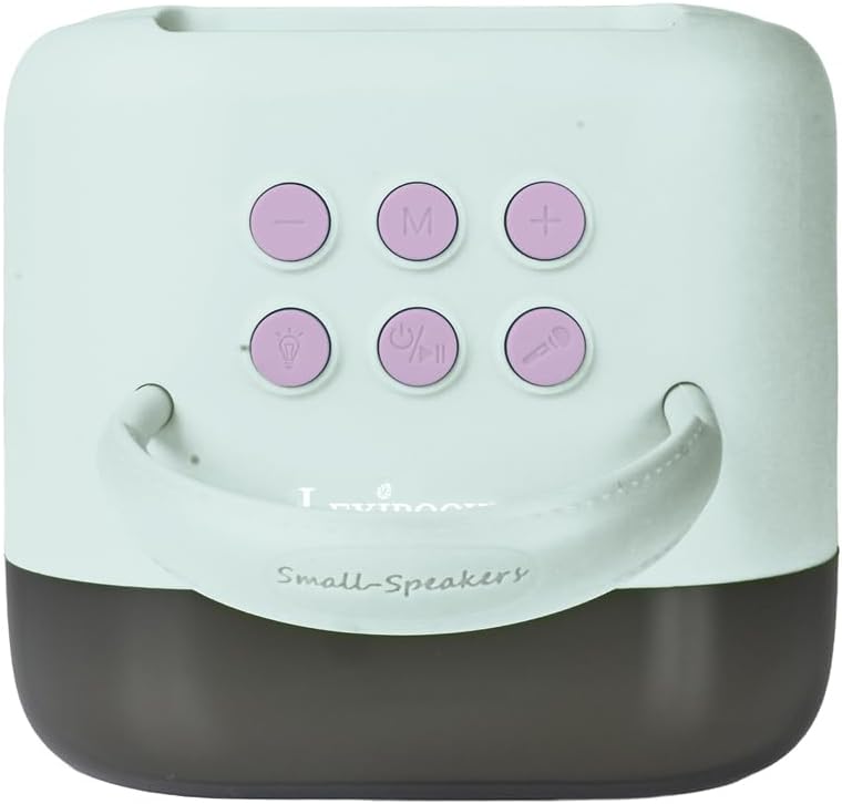 LEXIBOOK, Disney Frozen, Bluetooth Karaoke Machine with 2 Wireless Microphones, Built‑In Rechargeable Battery, Bluetooth Connectivity, Portable Design, Light purple/Light green, BTC030FZ