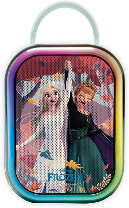 LEXIBOOK, Disney Frozen, Bluetooth Karaoke Machine with 2 Wireless Microphones, Built‑In Rechargeable Battery, Bluetooth Connectivity, Portable Design, Light purple/Light green, BTC030FZ