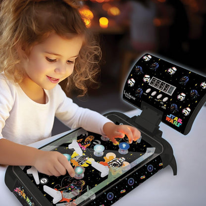 Lexibook, Star Wars, Elektronischer Tisch-Flipper, Digitale Punktanzeige mit LED-Bildschirm, Sound- & Lichteffekte, 4 Flipper, Star Wars Design, Schwarz, JG610SW