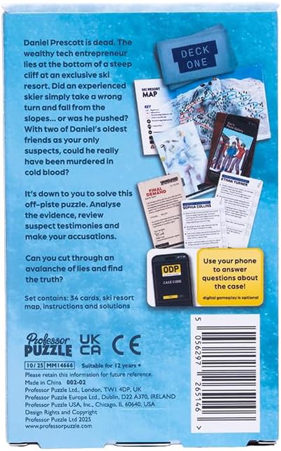 Professor PUZZLE Death In The Alps Mini Murder Mystery Game