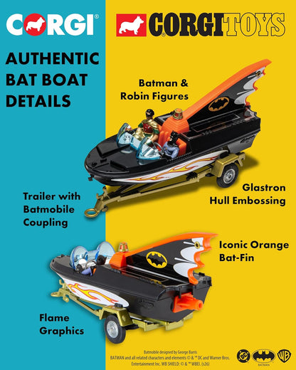 Corgi Toys 107 - Bat Boat With Batmobile & Robin (Reissue)