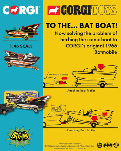 Corgi Toys 107 - Bat Boat With Batmobile & Robin (Reissue)