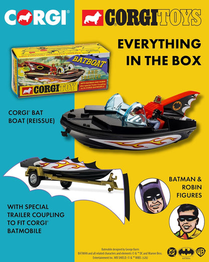 Corgi Toys 107 - Bat Boat With Batmobile & Robin (Reissue)